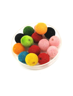 Бусины пластиковые фигурные, 10 мм велюровый микс