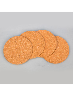 Подставка под горячее 15,2*1 см, набор 4шт, пробка