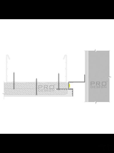 Парящий потолочный профиль Pro Design Gipps 602 Черный