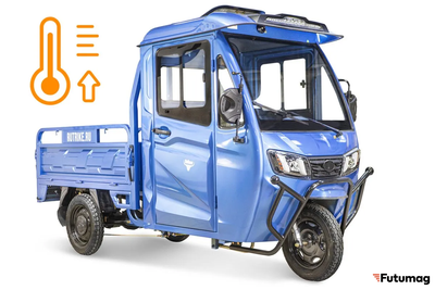 Грузовой электротрицикл Rutrike КАРГО Кабина обогрев 1500 60V1000W синий