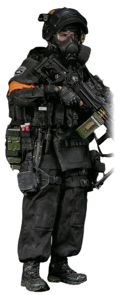 Пулеметчик СОБР - КОЛЛЕКЦИОННАЯ ФИГУРКА 1/6 RUSSIAN SPETSNAZ MVD SOBR PKM GUNNER (78095) - DAMTOYS