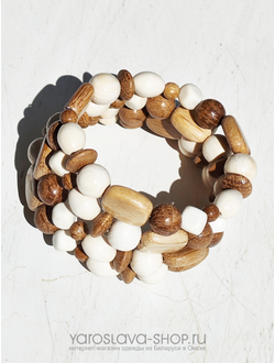 М-154. Браслет спираль из разных пород дерева .