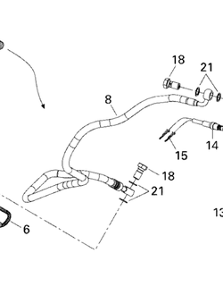 Тормозной шланг оригинал BRP 507032398 для BRP LYNX/Ski-Doo (Brake Hose)