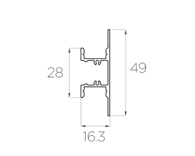 Алюминиевый профиль 4L-1649-S ANOD