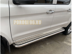 Пороги с накладным листом d53 для JAC T6