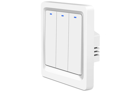 Умный Zigbee выключатель ROXIMO трехклавишный, белый  SZBTN01-2