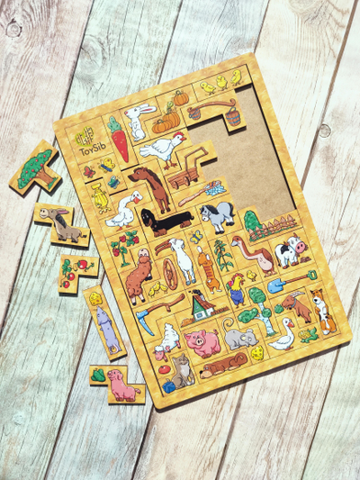 Головоломка тетрис "Деревня"