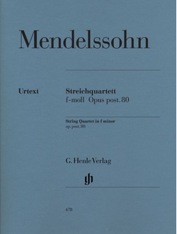 Felix Mendelssohn Bartholdy String Quartet f minor op. post. 80