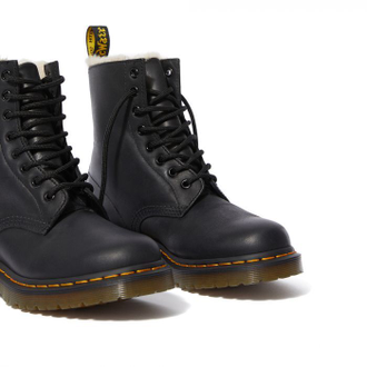 Ботинки dr. Martens (доктор мартинс) 1460 SERENA зимние черные