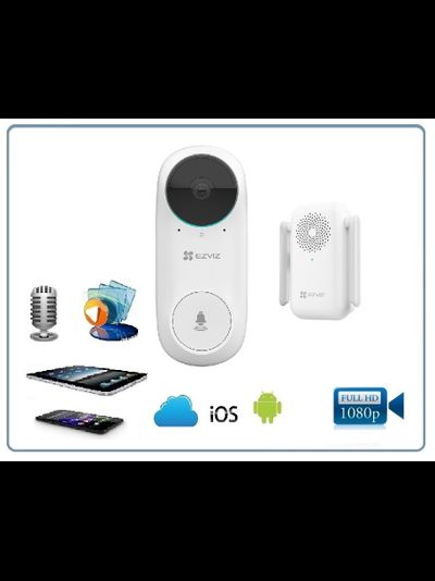 EZVIZ DB2C - Беспроводной звонок со звуковой станцией с DVR, Full HD