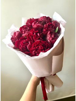 11 красных пионов "Red"