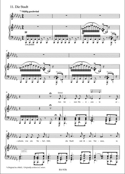 Schubert Schwanengesang D 957,  "Die Taubenpost" D 965 A Low Voice