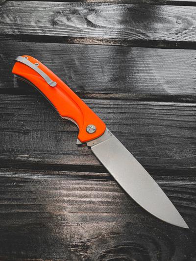Складной нож Чиж плюс сталь К 110, рукоять G10, цвет оранжевый