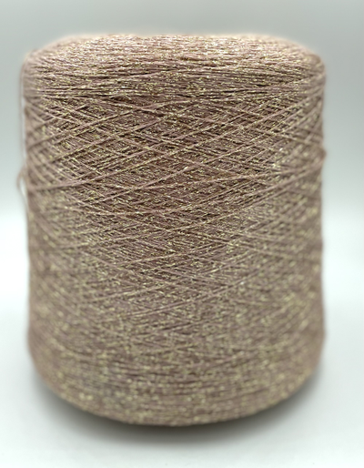 TORCITURA DI DOMASO art.FANTASIA 80% VI вискоза 20% PL 750 метров в 100 граммах цв.  BK112/СС розовое золото