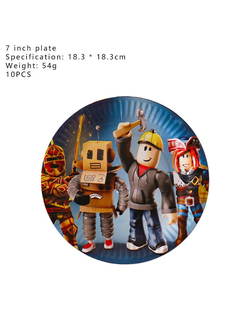 Тарелки Роблокс 18 см,10 шт