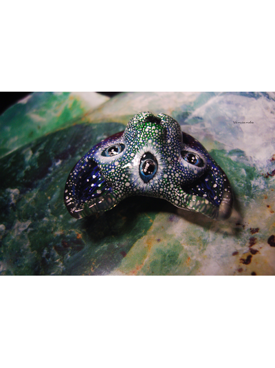 "Всевидящий Муркотик - звёздный путешественник", необычная брошь в стиле фэнтези