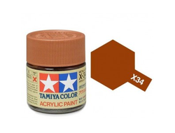 Tamiya: Краска акриловая X-34 "Metallic Brown"