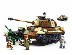 Слубан Военный конструктор Танк 2в1 Королевский Тигр и Ягдтигр M38-B0980