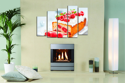 Модульная картина "Малиновый кекс"