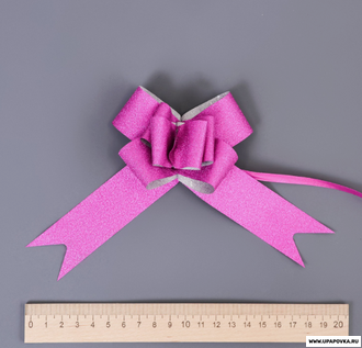 Бант-бабочка d = 8 cм, розовая