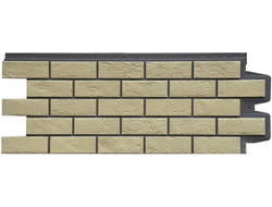 Фасадная панель "Состаренный кирпич", цвет ваниль, серия элит | Grand Line