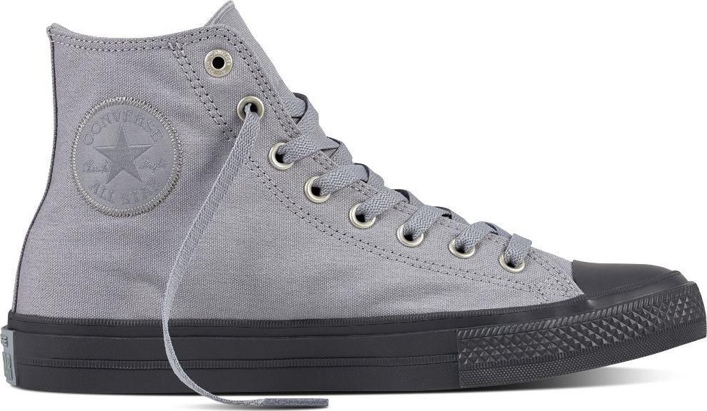 Серые высокие кеды Converse Chuck II DOLPHIN/STORM WIND/GUM - 155498C