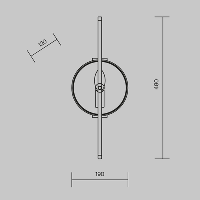 Настенный светильник (бра) Marmo, MOD099WL-01G
