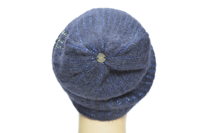 Синяя зимняя шапка женская Вицио Италия