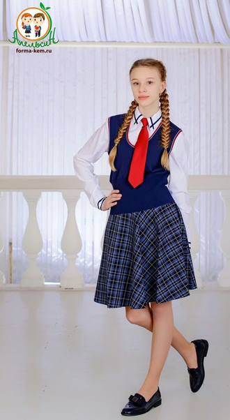 Юбка-полусолнце на резинке "Геометрия"