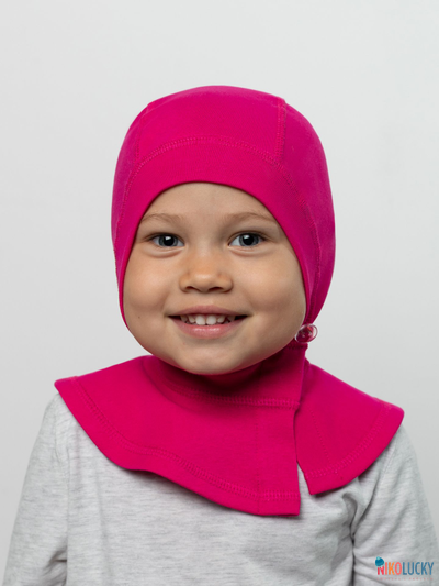 Шапка-шлем 24301-01 95%хлопок 5%лайкра, малиновый 44-46