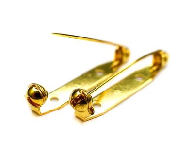 ОСНОВА ДЛЯ БРОШИ "БУЛАВКА" С РОТОРНЫМ ЗАМКОМ Япония  - 35мм - ЗОЛОТО