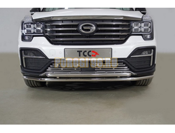 Защита передняя нижняя (двойная) 42,4/42,4 мм ТСС для Gac GS8 2.0T 4WD 2019-2021