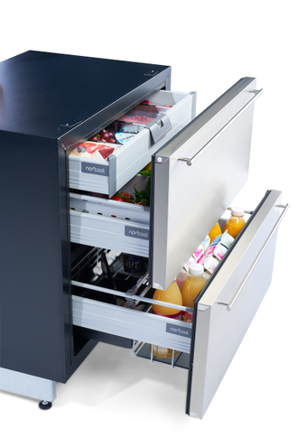 Холодильник - комод фронтальная панель из нержавеющей стали
