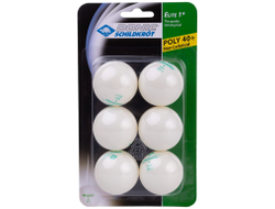 Мяч для настольного тенниса 1* Elite, белый, 6 шт.