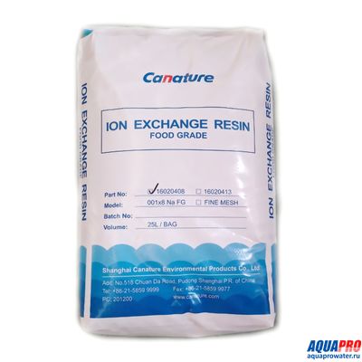 Сильнокислотный катионит Canature Ion exchange resin Part No. 16020408, Model 001x8