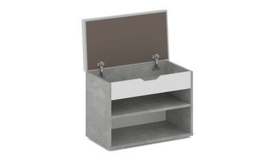 Тумба для обуви Аризона малая Ателье светлый, белый (вайт)