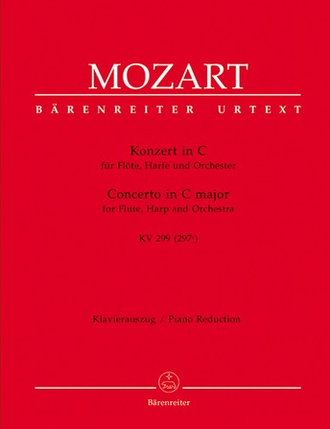 Mozart, Wolfgang Amadeus Konzert C-Dur KV299 für Flöte, Harfe und Orchester für Flöte, Harfe und Klavier