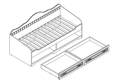 Кровать с ящиками "Прованс" детская