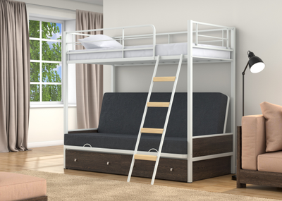 Двухъярусная кровать-диван Дакар 2 Белый (вставки венге) фото 4