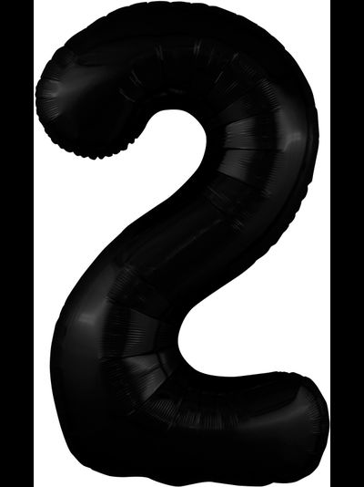 Шар цифра 2 чёрная
