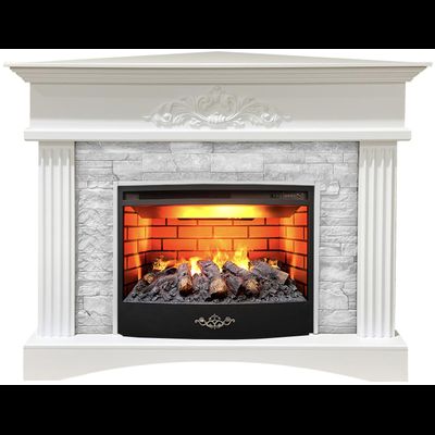 Угловой электрокамин Premier WT M6 с очагом 3D FireStar 25.5