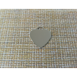 Подвеска кулон сердечко большое 36x38 мм серебристый