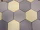 Декоративная облицовочная плитка гексагон Kamastone Соты 3282 серый с желтым, микс