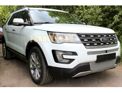 Защита радиатора Ford Explorer 2015-2018 chrome низ PREMIUM