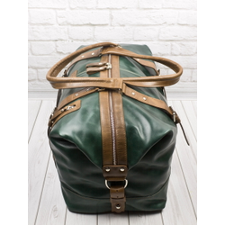 Кожаная дорожная сумка Campora Premium dark green (арт. 
4019-11)