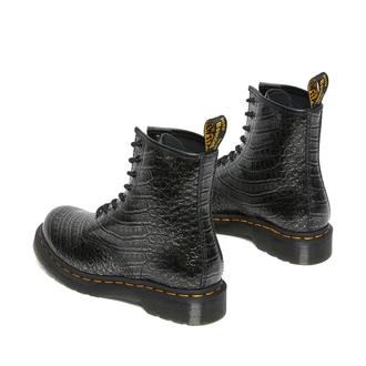 Dr martens croc black clearance