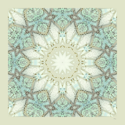 Эко-шоппер с принтом "Подснежник" из светлой саржи