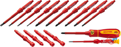 Набор диэлектрических отверток с переставными стержнями Kraftool PROFI X-Drive 220092-H18