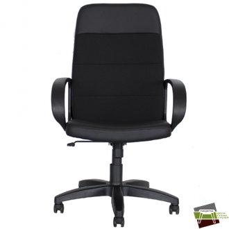 Кресло Кр58 ТГ ПЛАСТ С11(ткань черная)/ЭКО1 (экокожа черная)