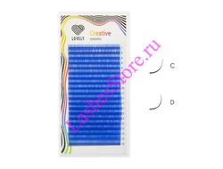 Ресницы цветные LOVELY «ЛАЗУРНЫЙ» MIX (20 линий)